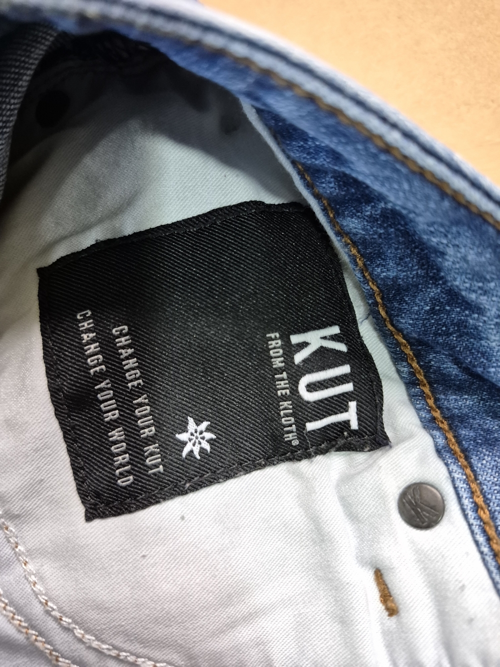 KUT from the Kloth Women's Distressed High-Rise Jeans - Medium Blue - Picture 7 of 12